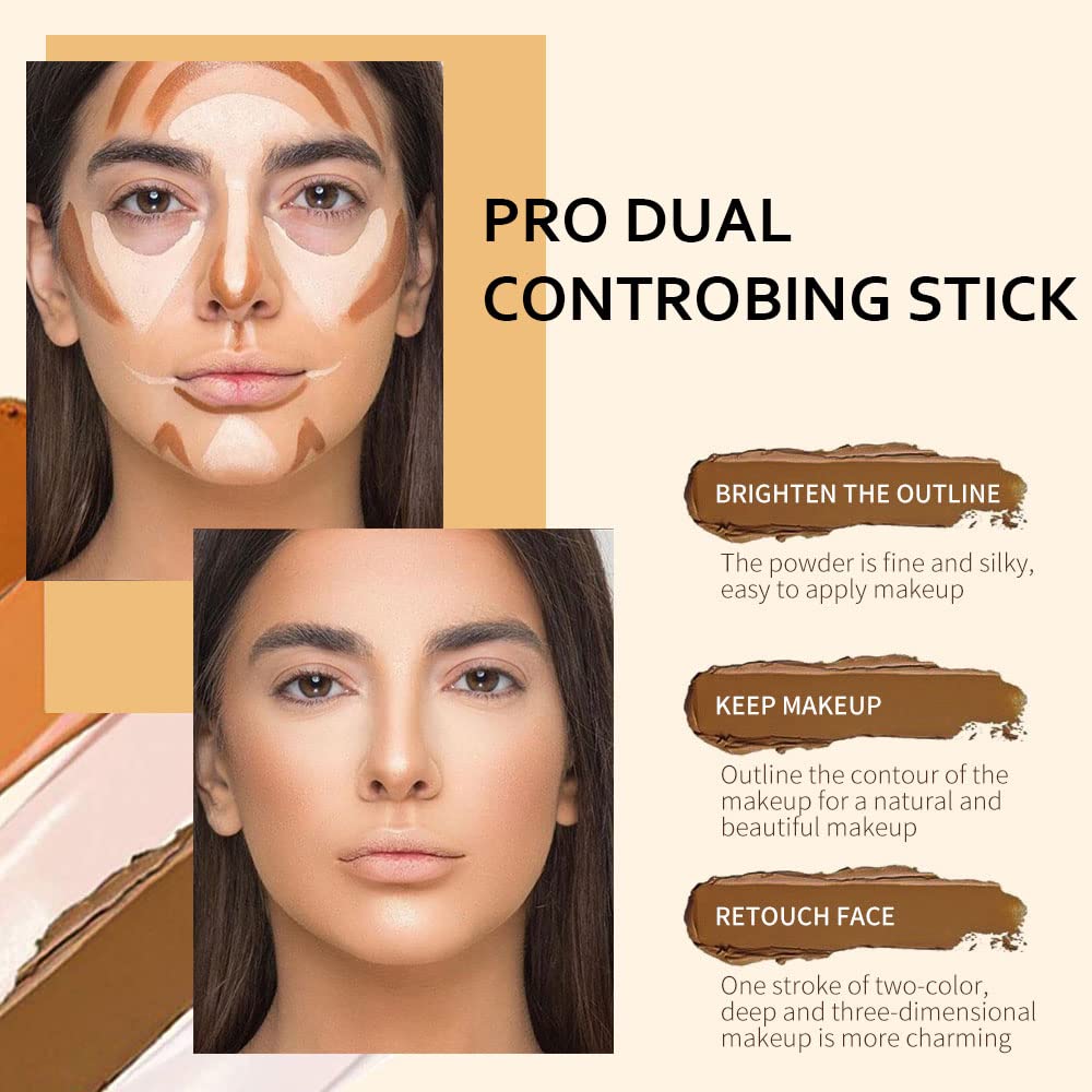 KARNAR contour stick on cheekbones for defined, blended contour.