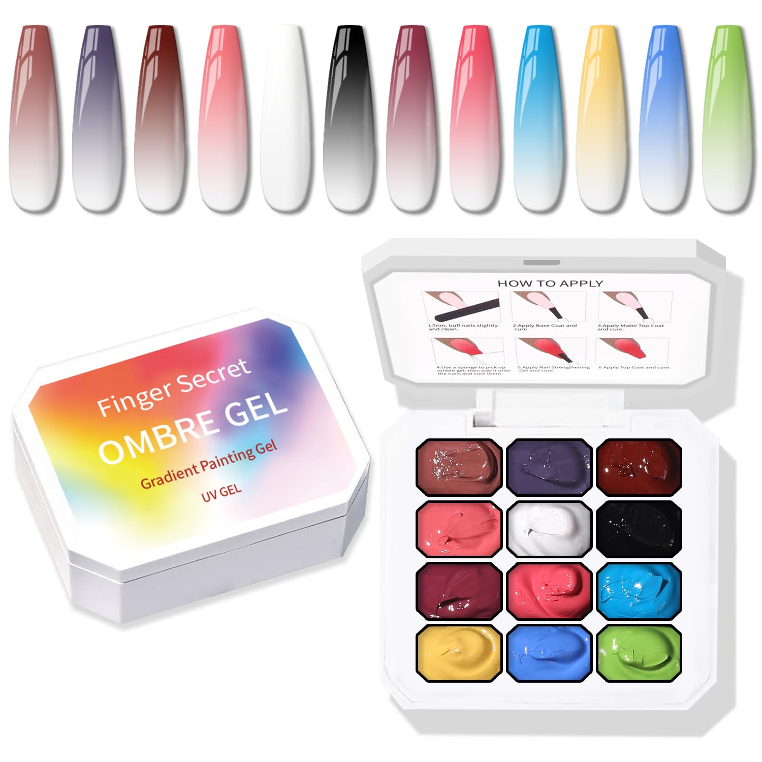 Vivid swatches display Karroy's 12-color palette