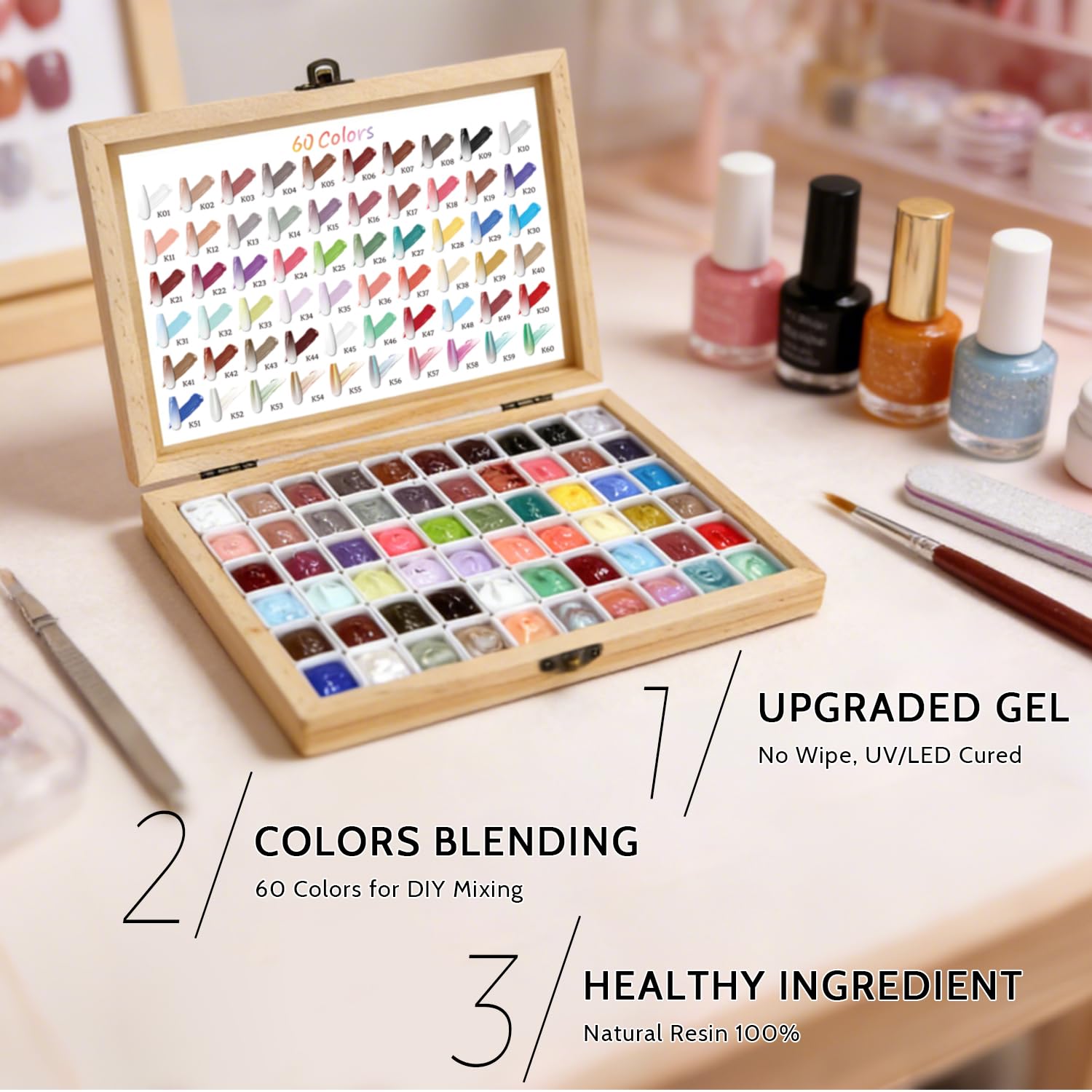 Karroy creative nail art playground with 24 colors for DIY designs