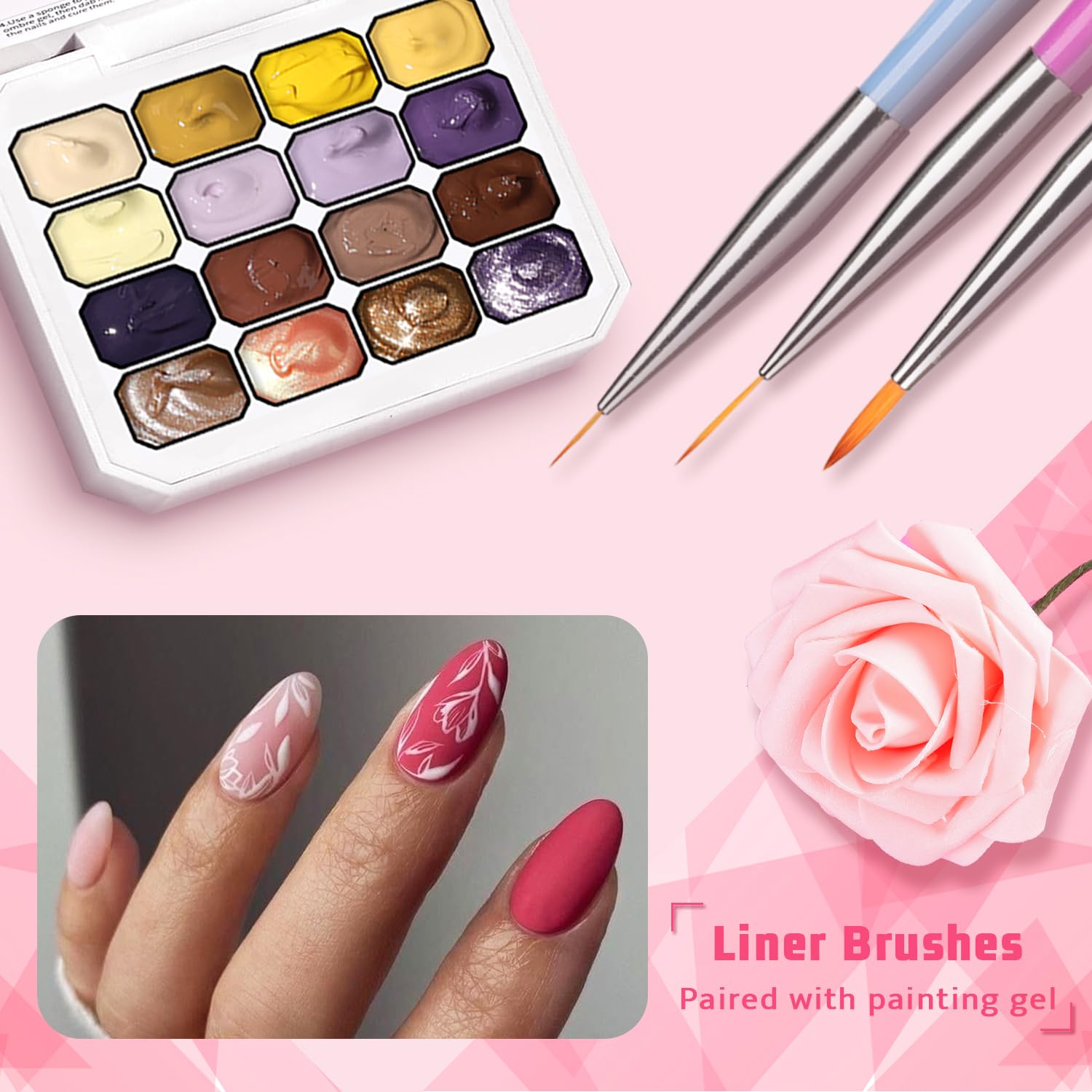Karroy Glitter Pat Gel Nail Palette demonstrates sponge technique for smooth gradient blends