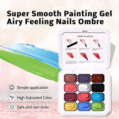 Vibrant, pigmented Karroy gel colors for bold nail art