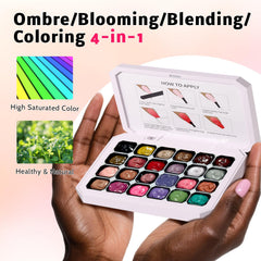 Karroy nine nail art techniques in one palette for diverse designs