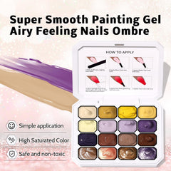 Karroy solid gel for nail art palette delivers rich color for bold designs