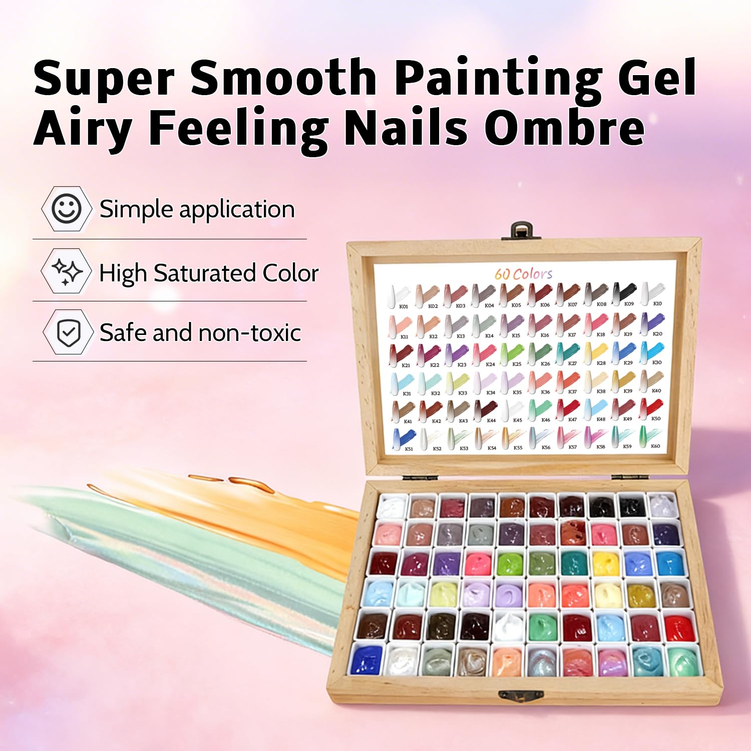 Karroy solid cream gel colors palette with 24 pigments for versatile coverage