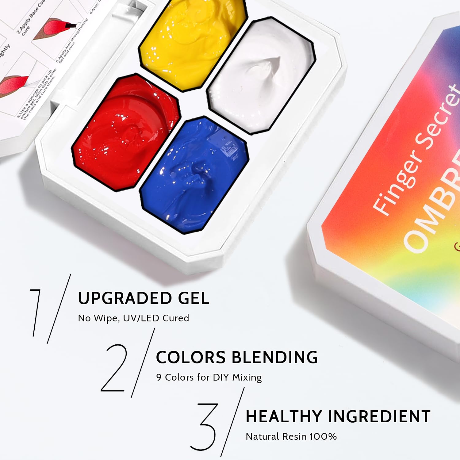 Karroy sponge pat gel nail palette supports UV/LED curing for durable finish