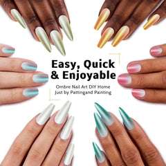 Karroy Sponge Pat Paint Gel blooms color with sponge patting for vibrant nails.