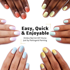 Karroy blooming aura nail gel creating soft color transitions on nails