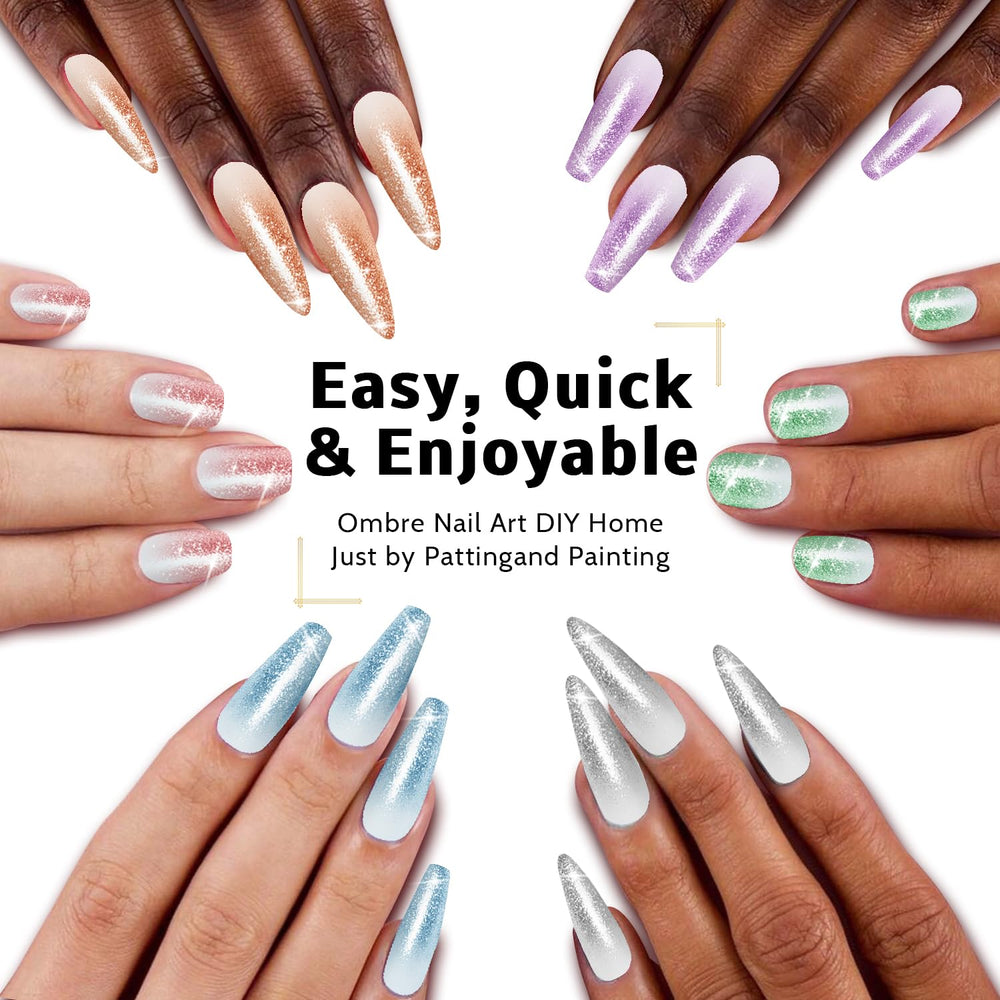Karroy Sponge Pat Paint Nail Gel blooming nails with soft color transitions