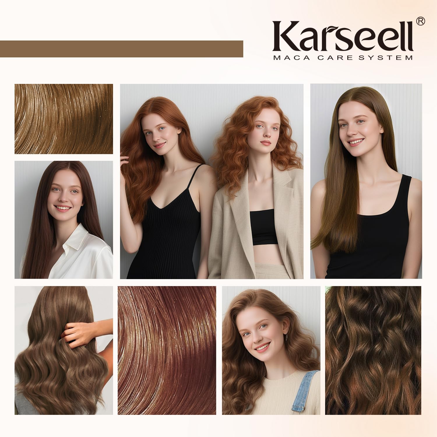 Karseell glossy finish on color-treated hair after use