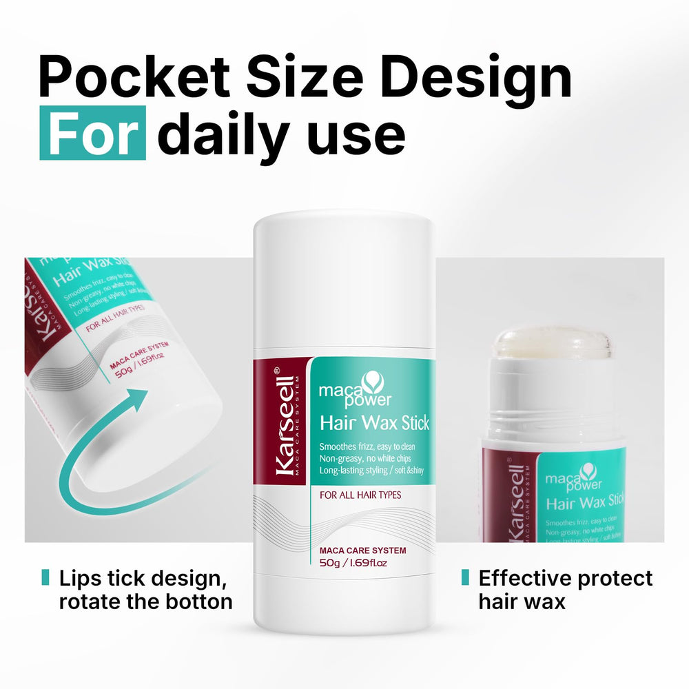 Karseell Hair Wax Stick on-the-go use for quick touch-ups.