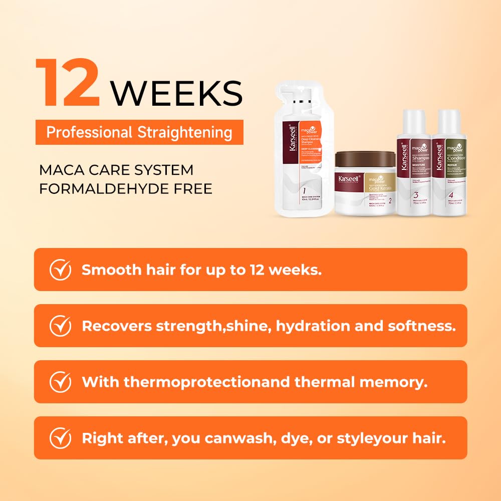 Karseell Shampoo 70ml cleanses and prepares hair for treatment.