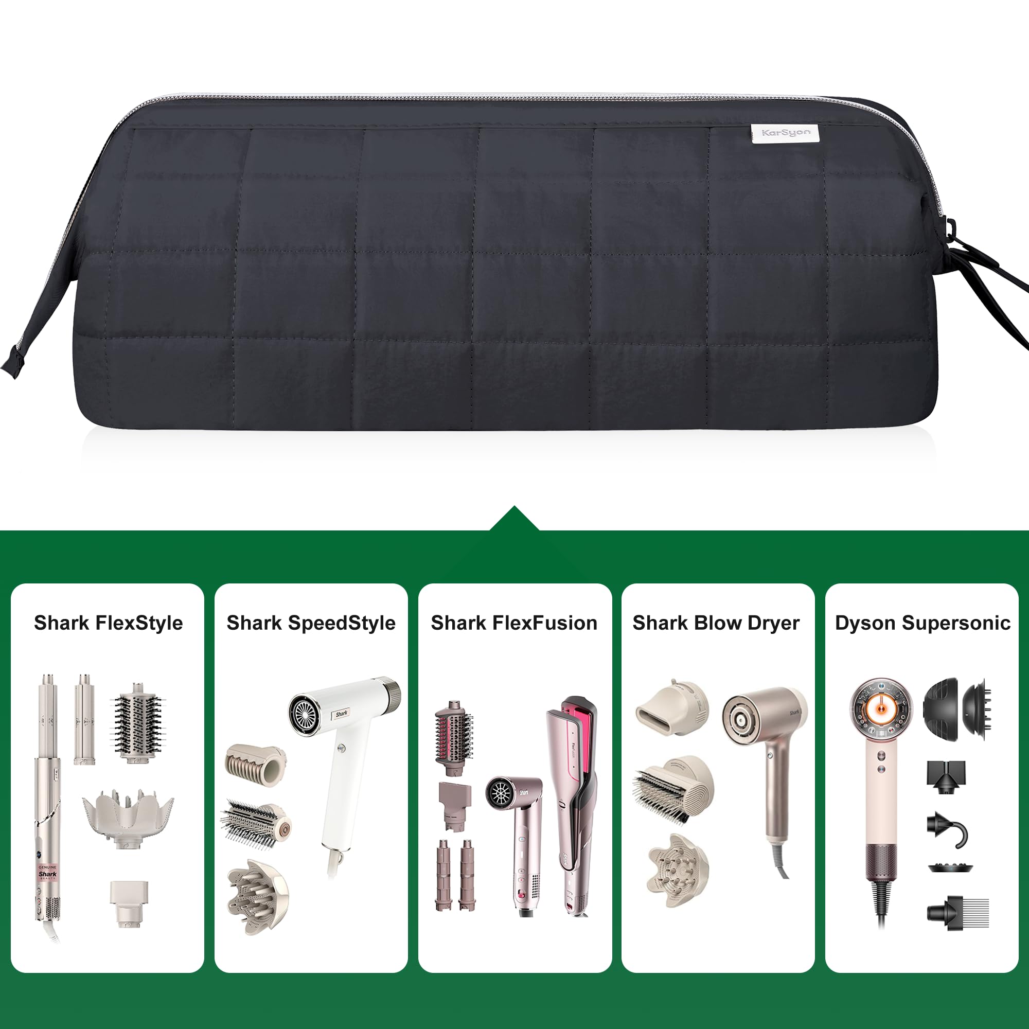 KarSyon travel bag open view shows quick-access doctor bag style opening