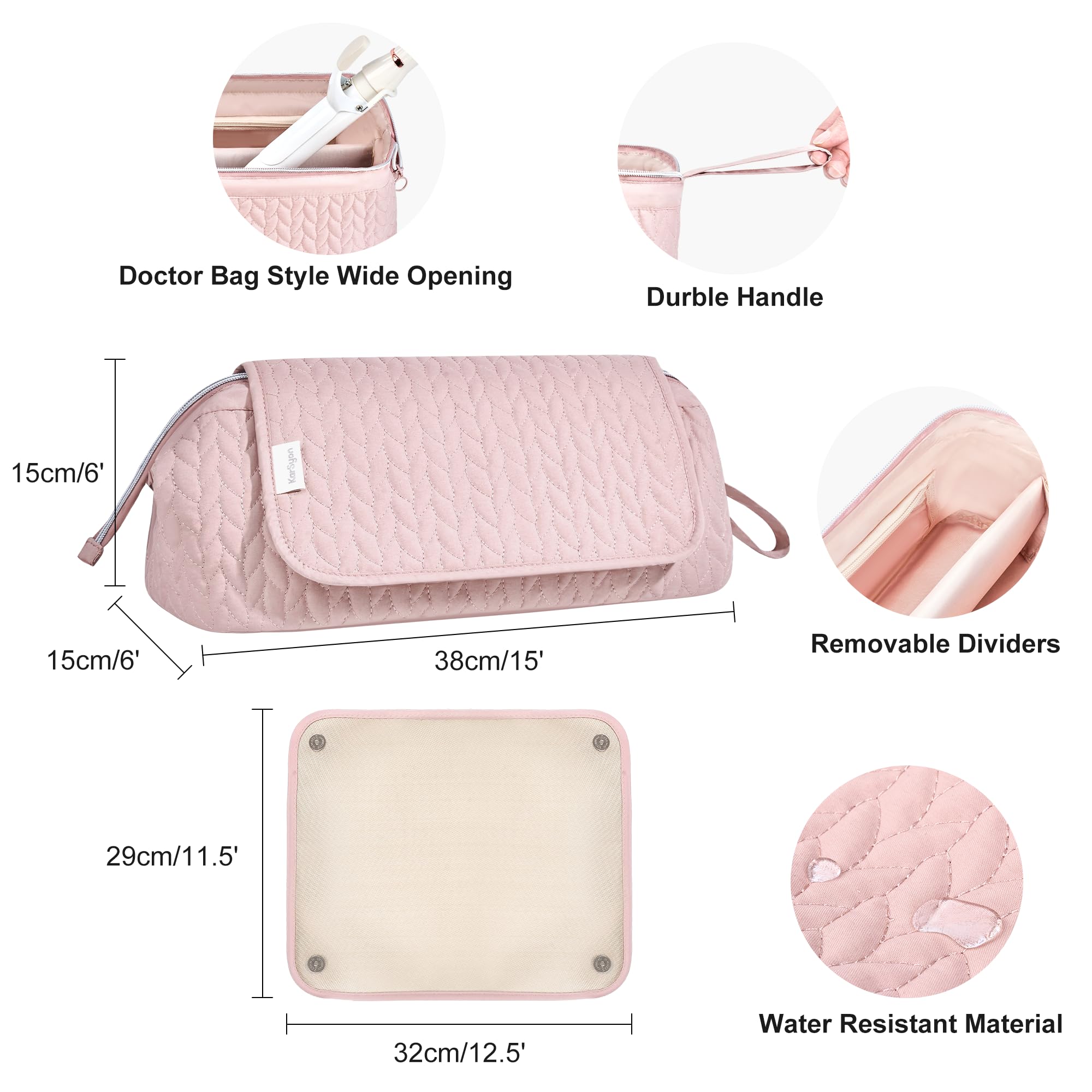 Karsyon portable hair tools bag hanging for easy storage and access