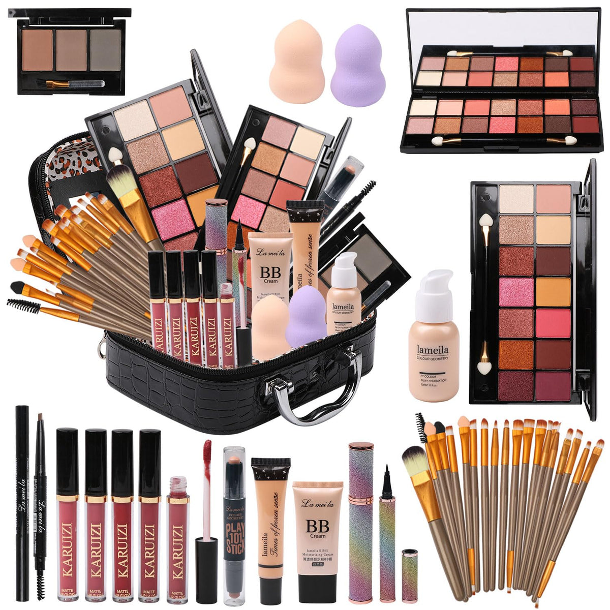 KARUIZI All-in-One Kit eyeshadow palette with versatile shades for day-to-night looks.