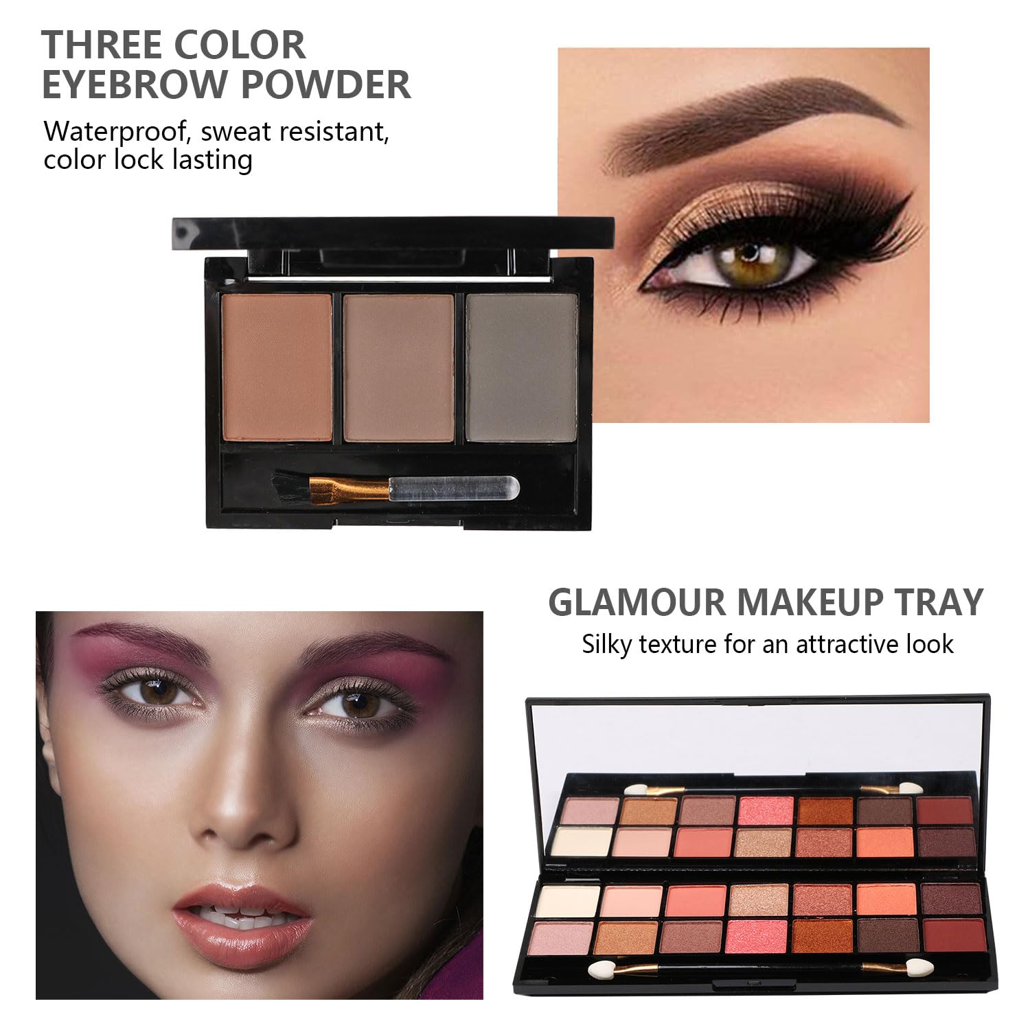 KARUIZI lip palette and gloss for defined lips and shine.