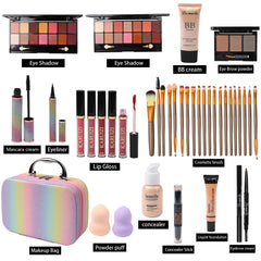 KARUIZI makeup palette with neutral, vibrant and shimmer shades.