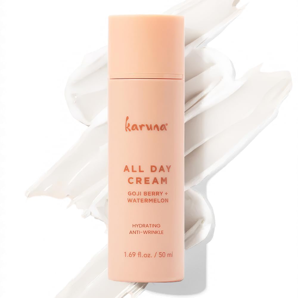 Karuna all-day moisturizing gel cream bottle for lightweight hydration