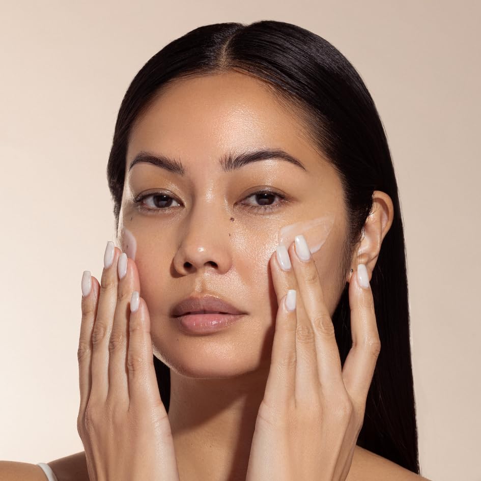 Daily skincare routine shot featuring Karuna gel cream