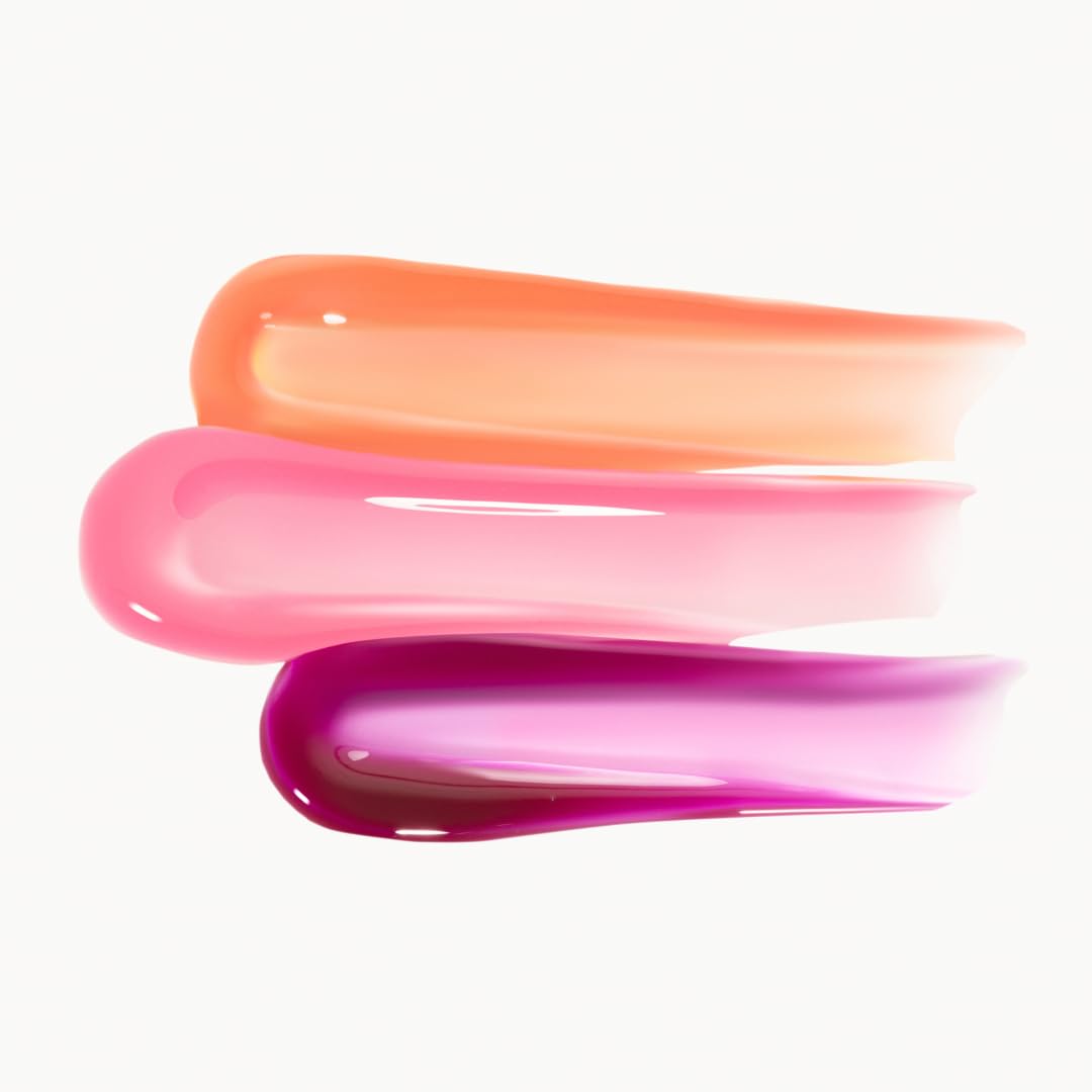 Karuna Float lip oil color swatches showing natural tint