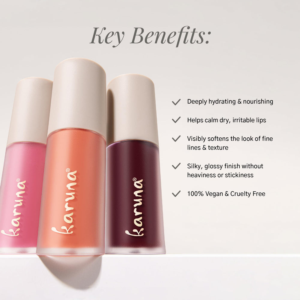 Karuna Float lip oil with red ginseng for antioxidant support