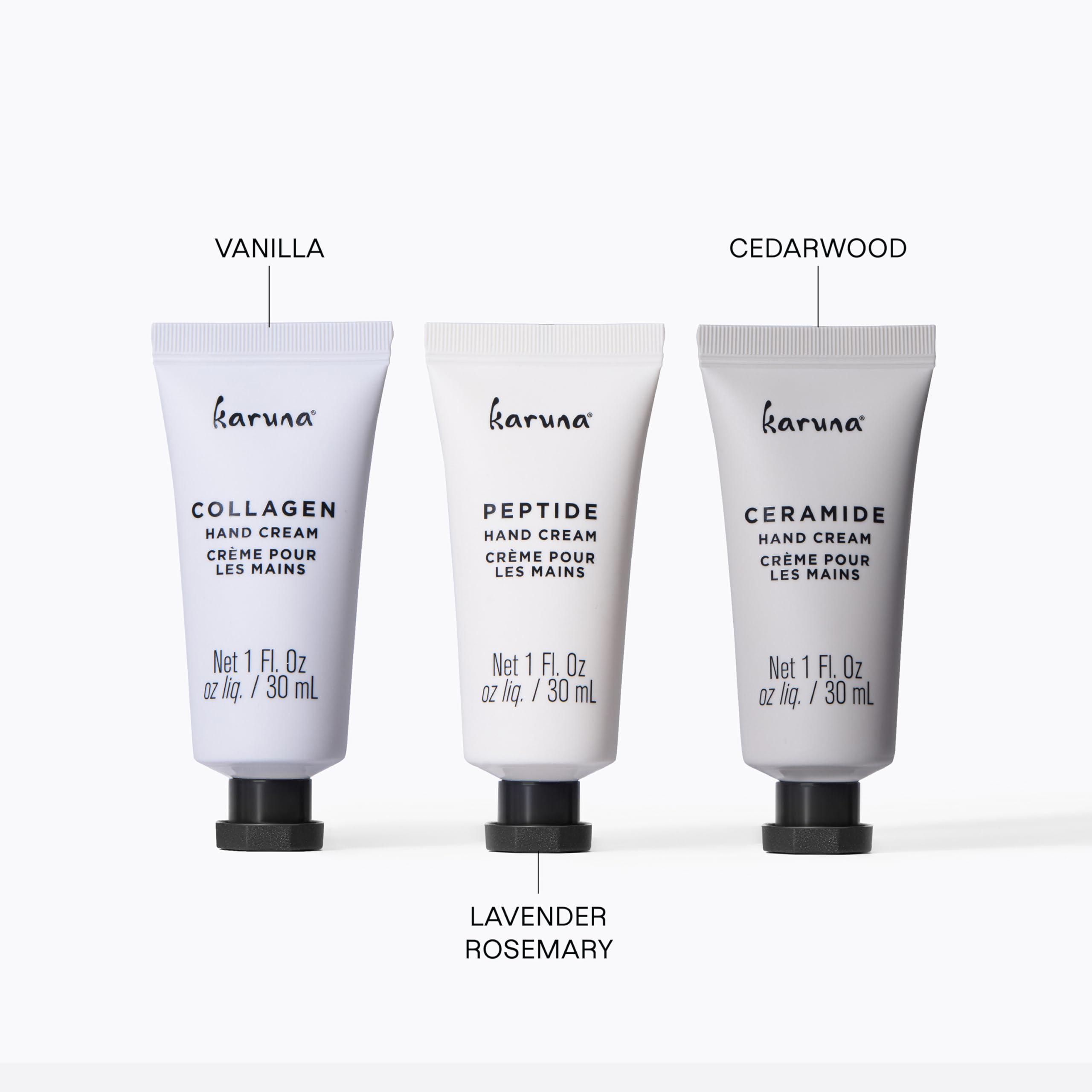 Karuna Floral Lavender Rosemary hand cream tub with soothing aroma and moisture.