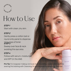 Karuna Hydrating Face Toner ingredients highlight red ginseng for antioxidant support.