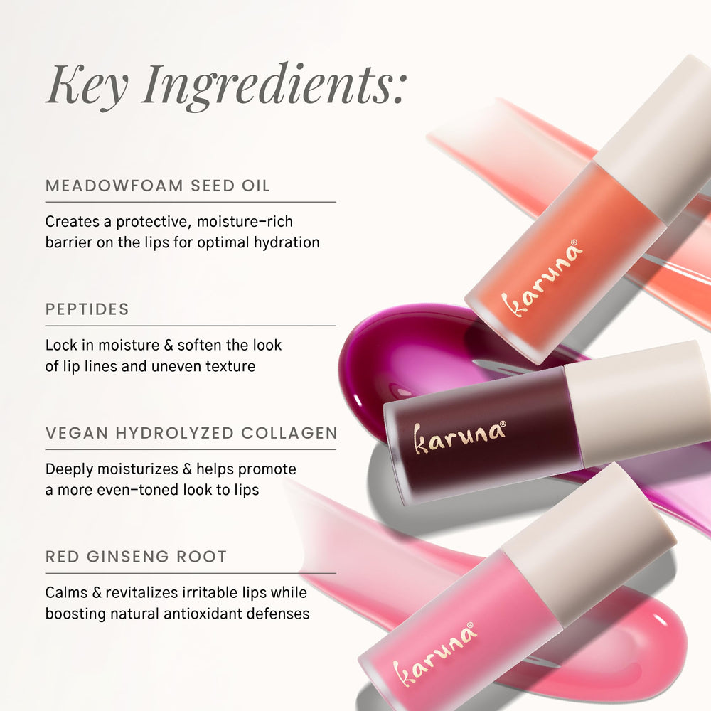 Karuna Peptides close-up emphasizes moisture retention and softness.