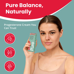 Karuna Progesterone Pure bottle pour illustrating smooth, non-greasy application