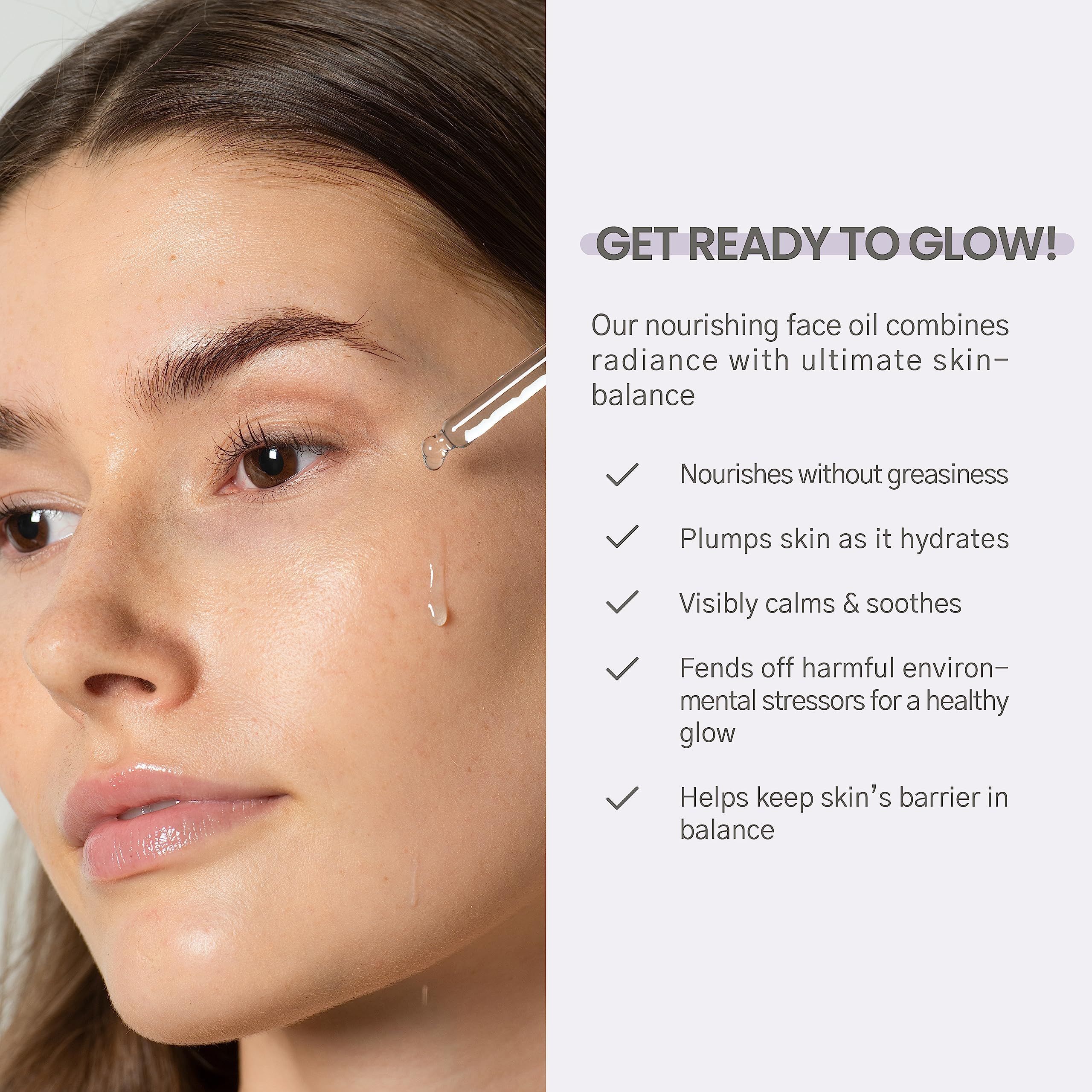 Karuna Skin Multi Tasking Face Oil pump bottle emphasizes simple daily routine