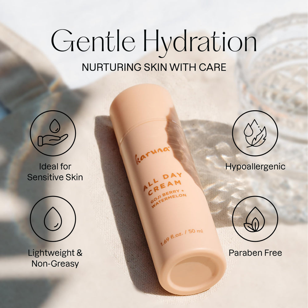 Watermelon and hyaluronic acid blend on Karuna gel cream close-up