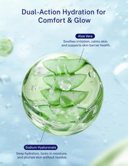 KARUNO hyaluronic acid hydration image highlights deep moisture for refreshed skin