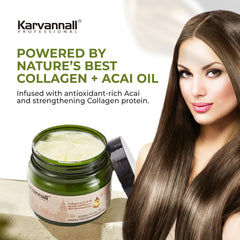 Visible damage repair effect on dry, color-treated hair using Karvannall mask