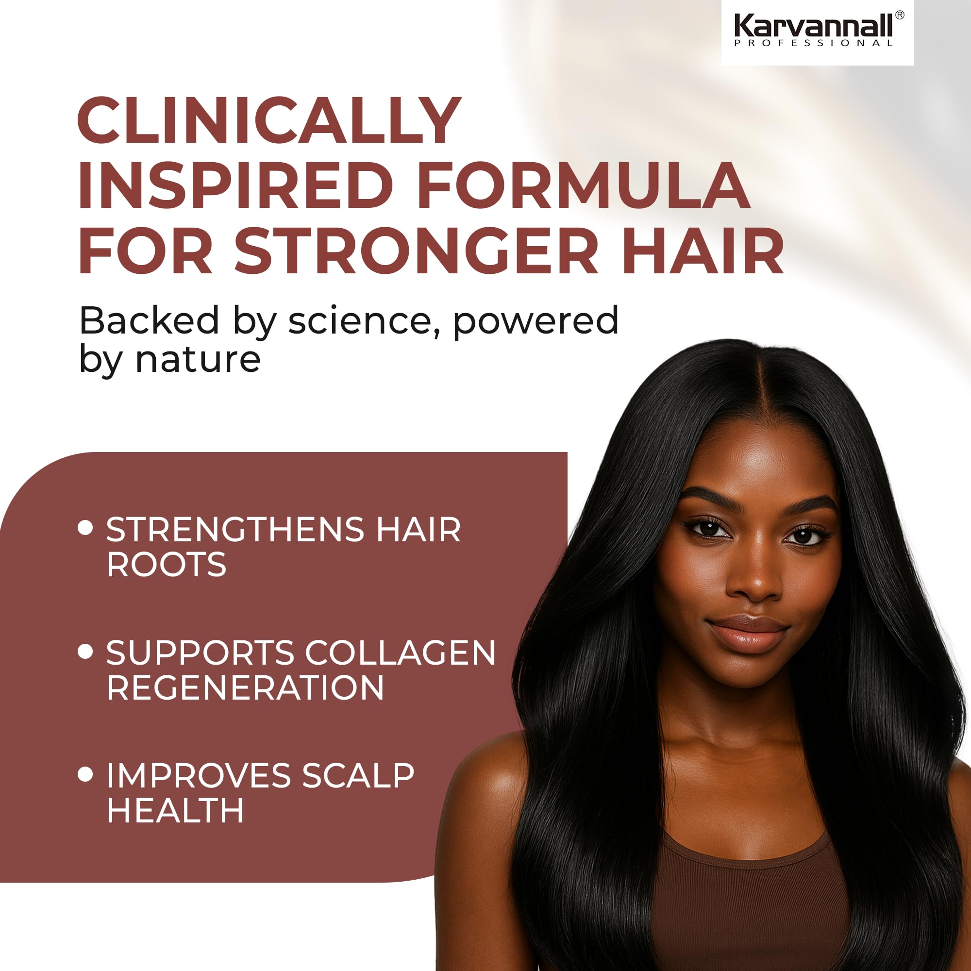 Karvannall Vitamin E and Collagen Shampoo vitamin E ingredient closeup highlights nourishment