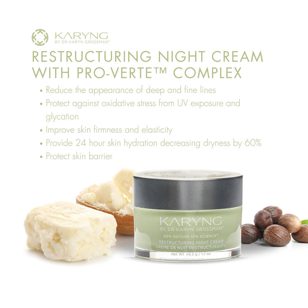 KARYNG Restructuring Night Cream jar presents easy, soothing nightly application.