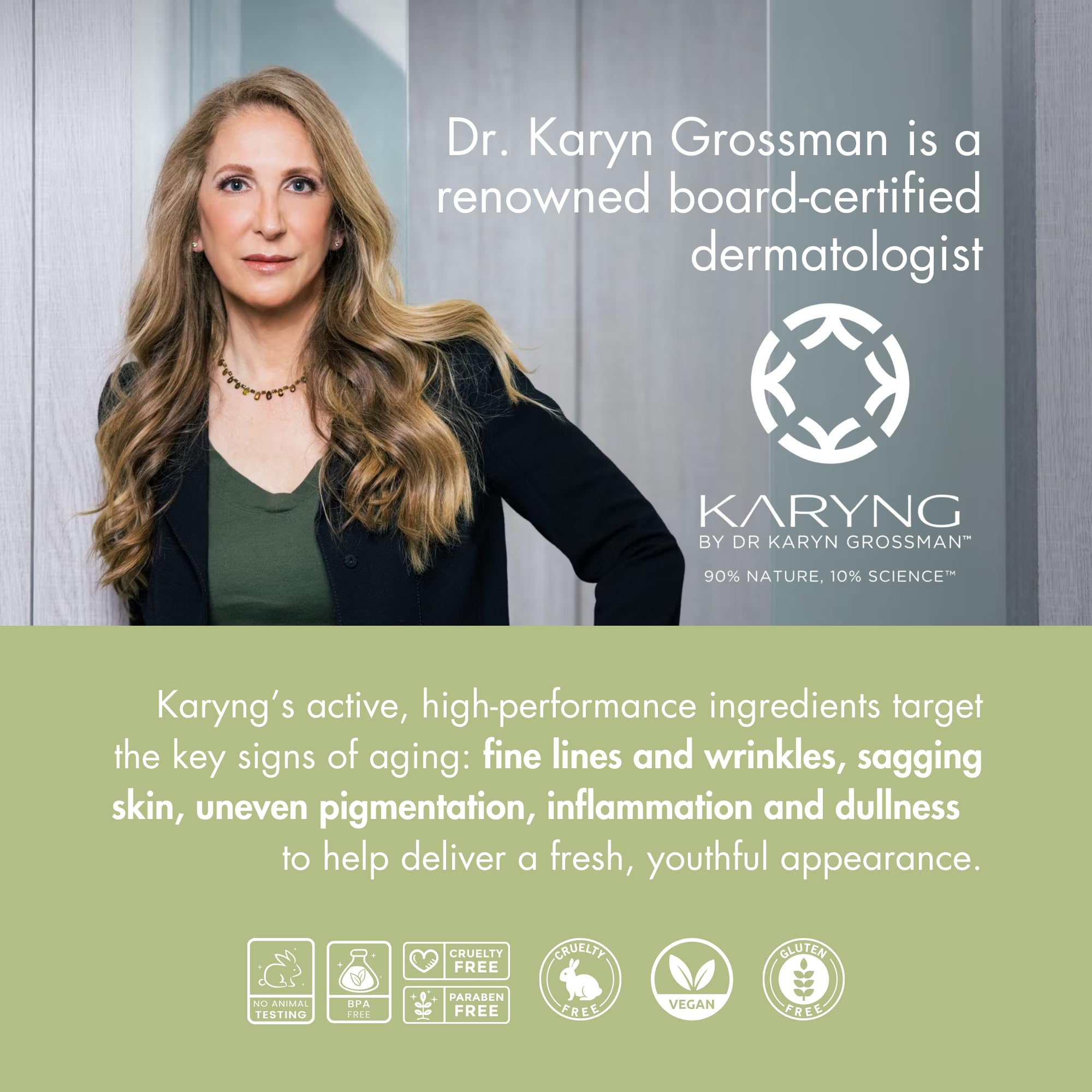 KARYNG Revitalizing Peptide Eye Cream elasticity support for firmer under-eye skin.