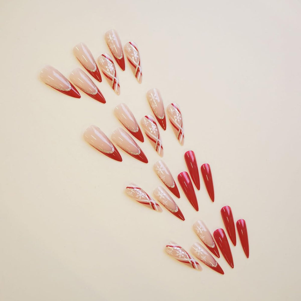 KASOICRA almond-shaped 24-piece nails kit for quick DIY manicures