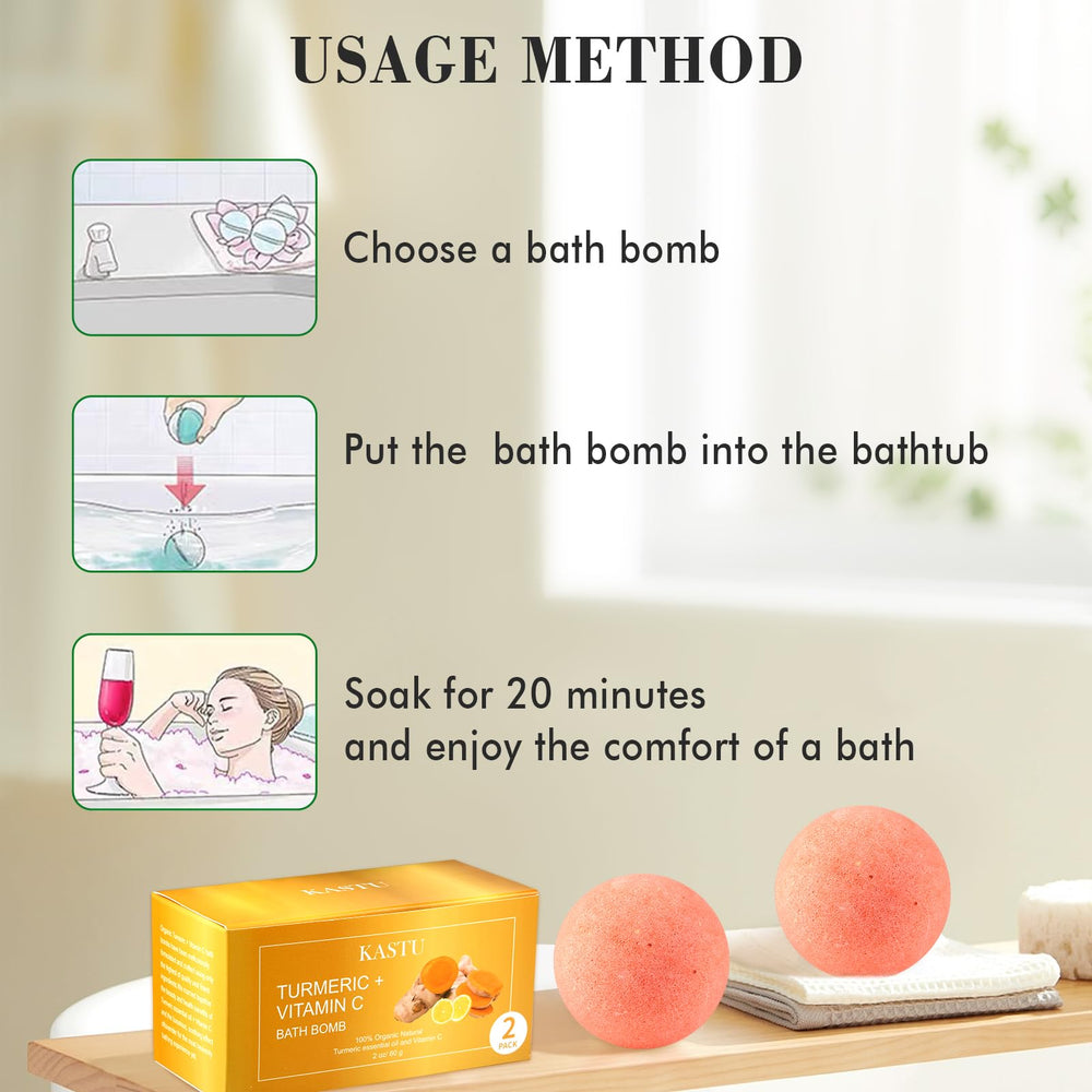 Kastu bath bomb with essential oils scent for spa like relaxation