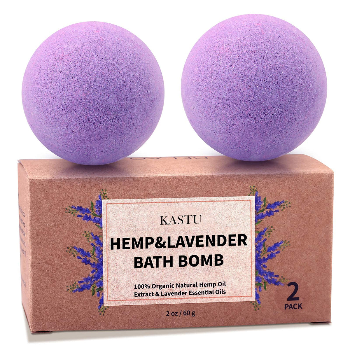 Kastu bath bombs two-pack for a spa-like soak and moisturization