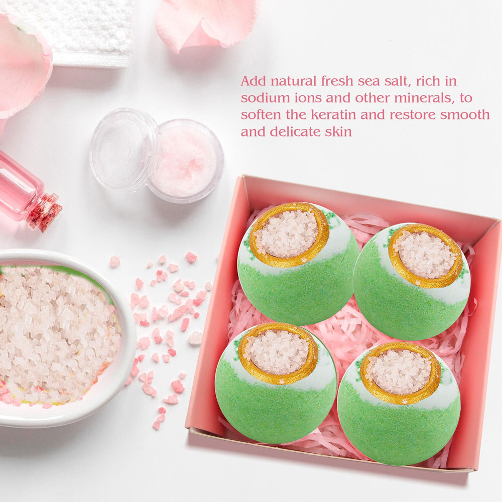 KASTU bath bombs with natural essential oils and dried flowers