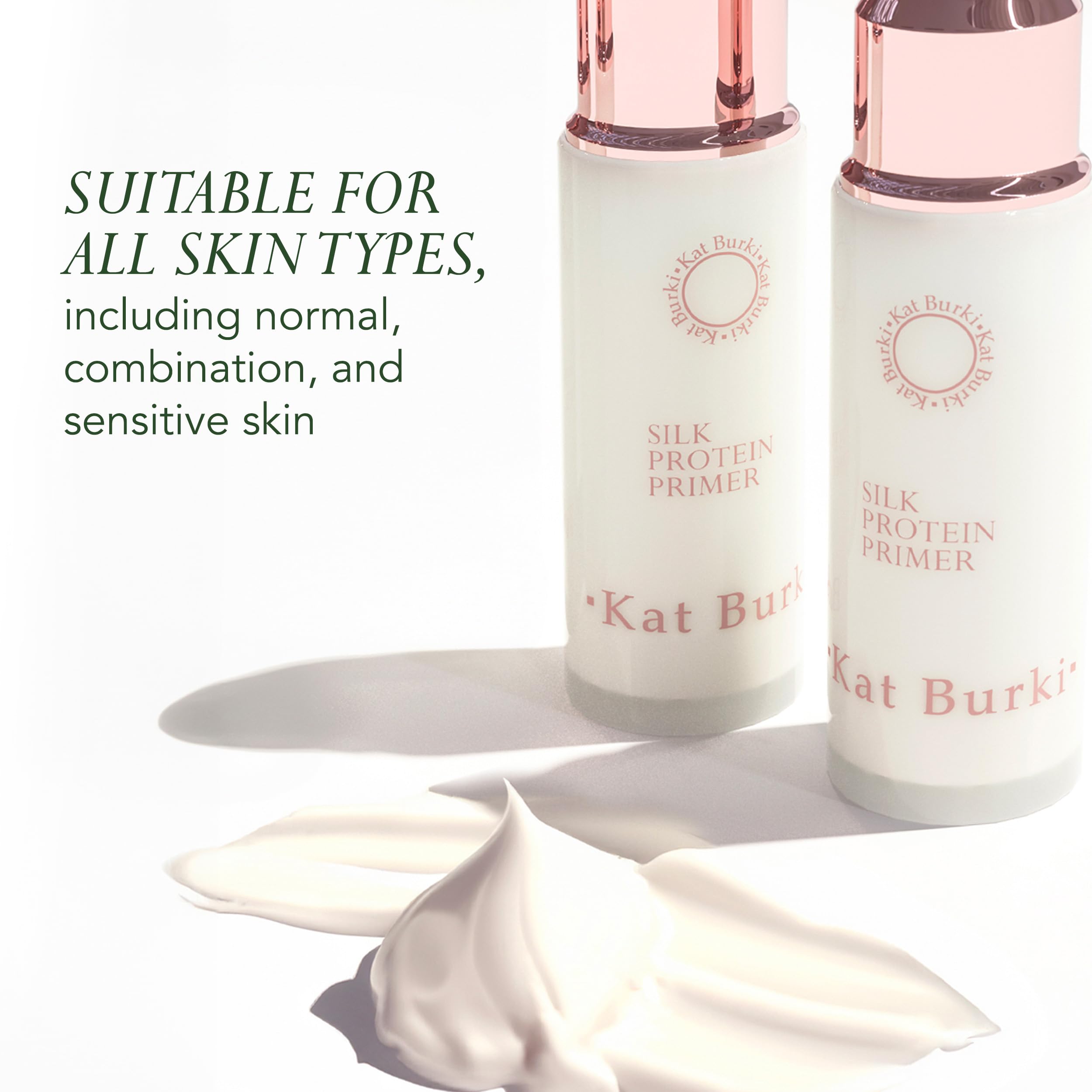 Kat Burki Silk Protein Primer application ready for even makeup spread