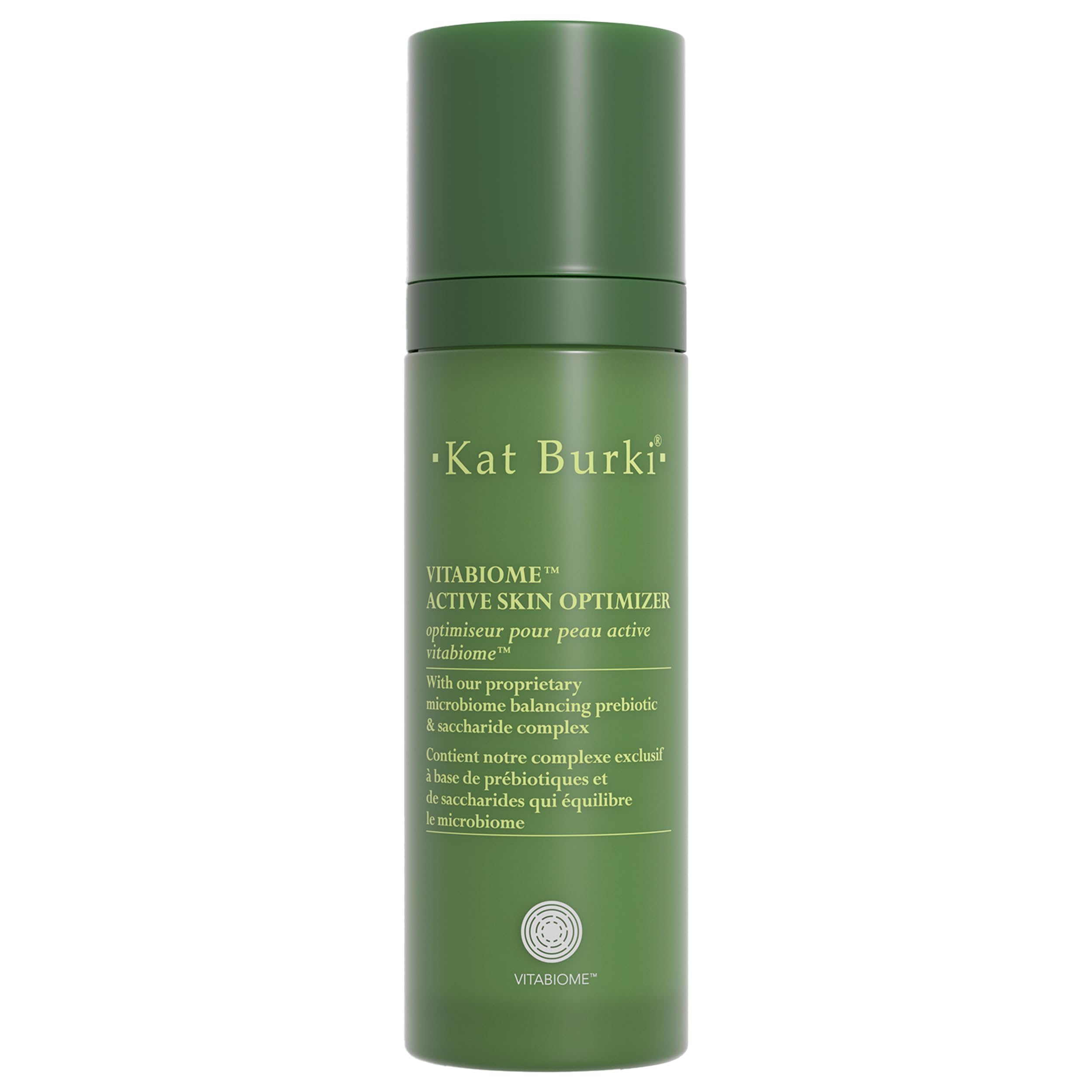 KAT BURKI VitaBiome bottle for daily hydration and acne-prone skin support