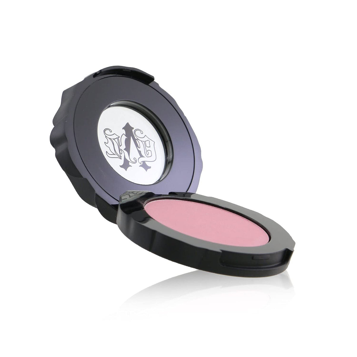 Kat Von D Everlasting Blush Peony compact with refillable rose case for waste reduction.