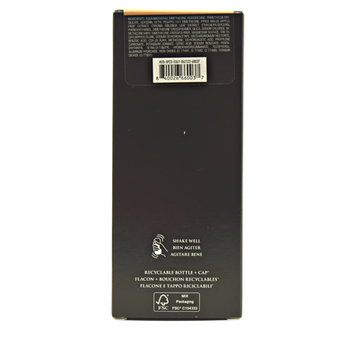 Kat Von D Good Apple packaging emphasizes cruelty-free values and sleek, travel-friendly design.
