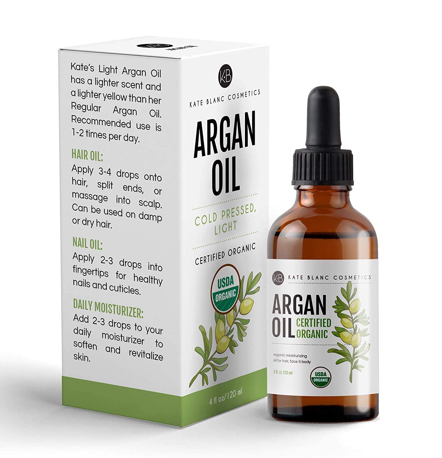 Kate Blanc Argan Oil light version bottle with milder scent.