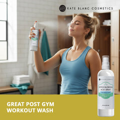Kate Blanc HOCl multi-use spray for facial toner, setting mist, and cleanser.