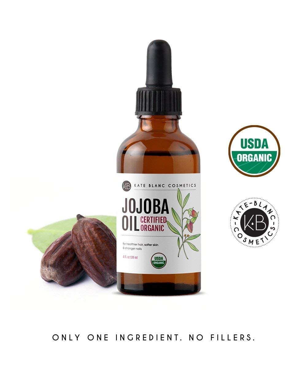 Kate Blanc Jojoba Oil USA-bottled assurance of quality and sustainable sourcing.