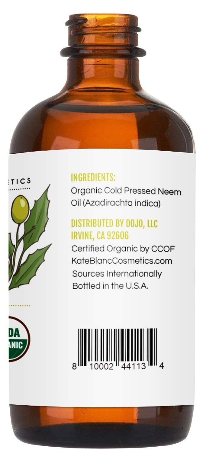 Earthy garlicky scent of Kate Blanc Neem Oil enhances sensory routine.