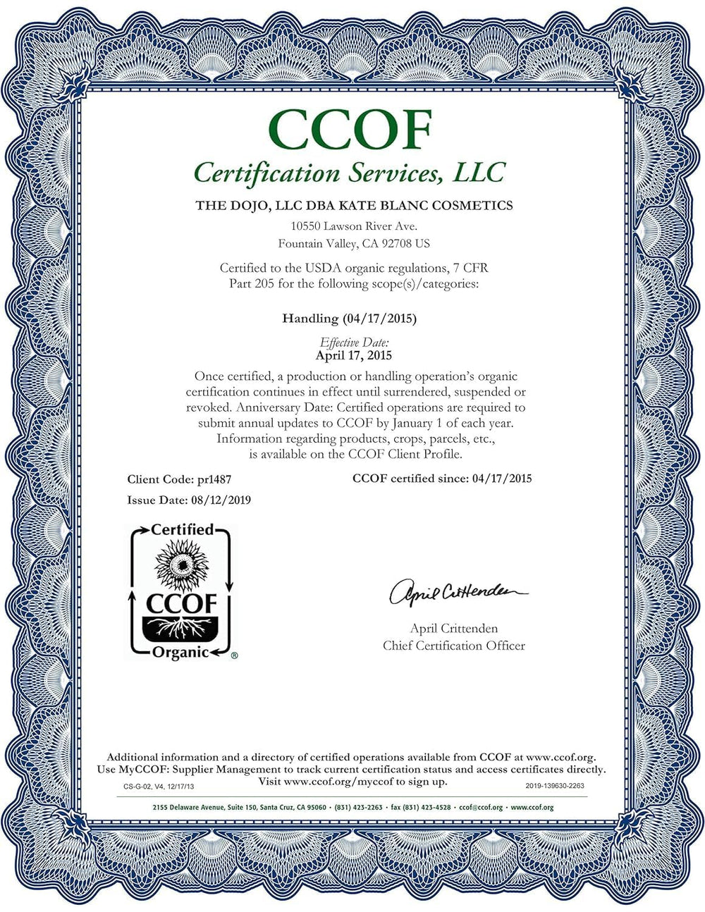 Certified organic Kate Blanc Neem Oil for pure, hexane-free care.