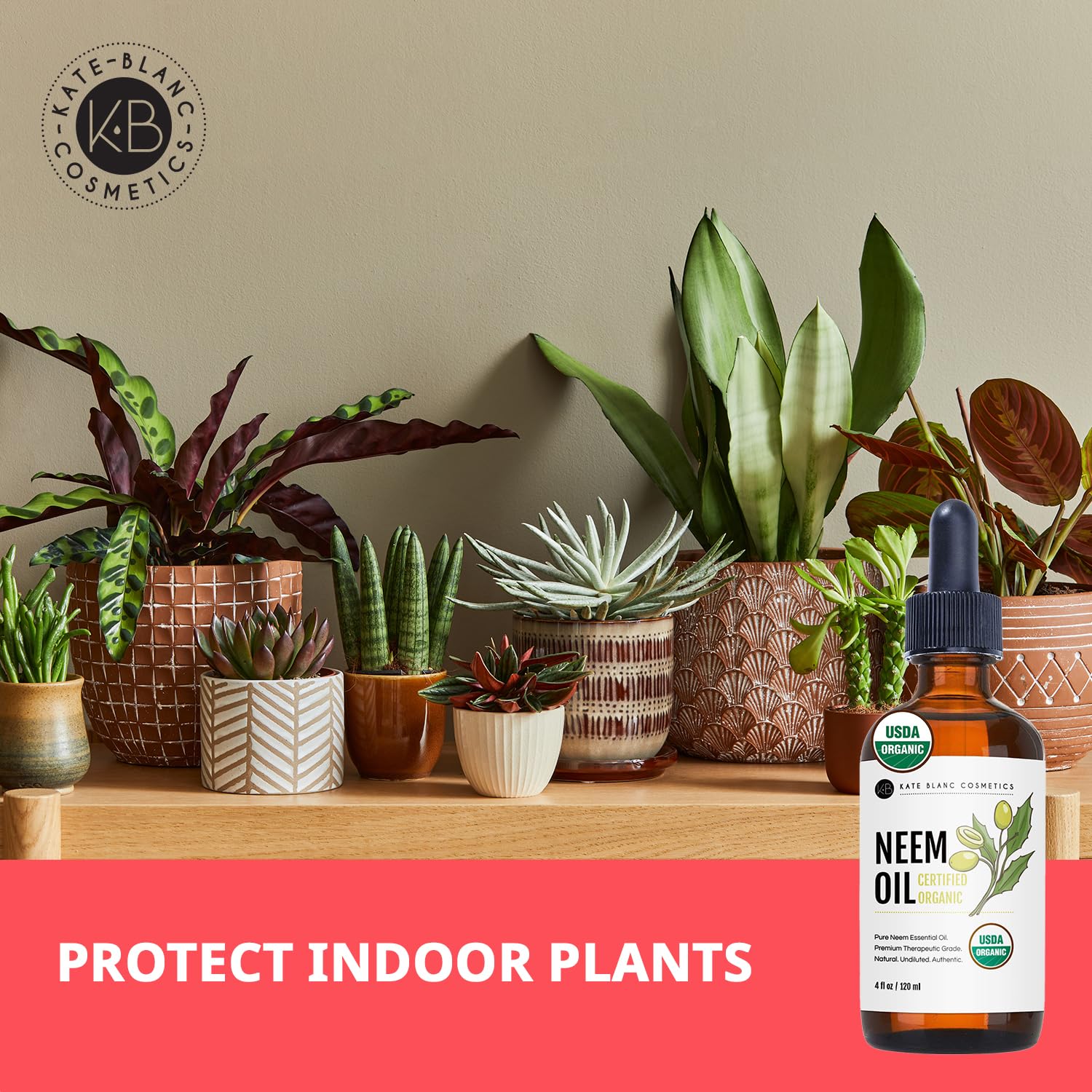 Kate Blanc Neem Oil suitable for dogs in fur and skin care routines.
