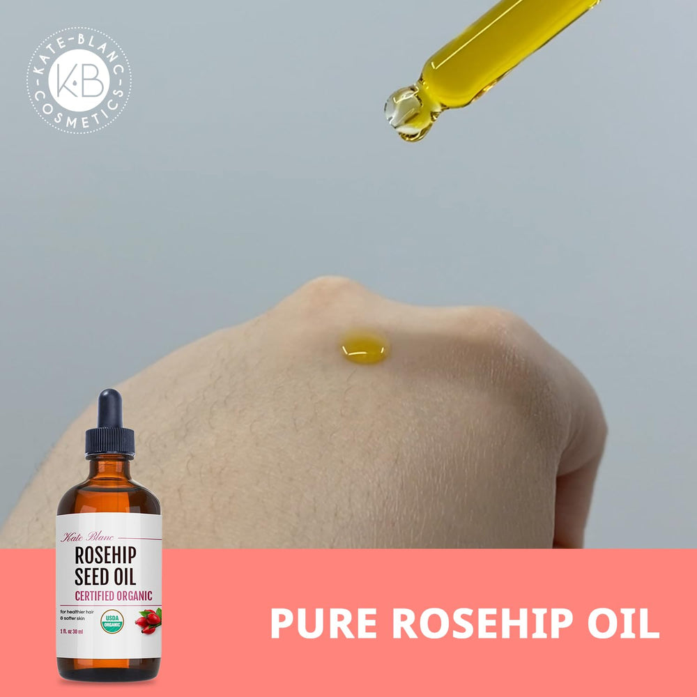Kate Blanc Rosehip Oil pre-dermaplaning prep for softer skin.